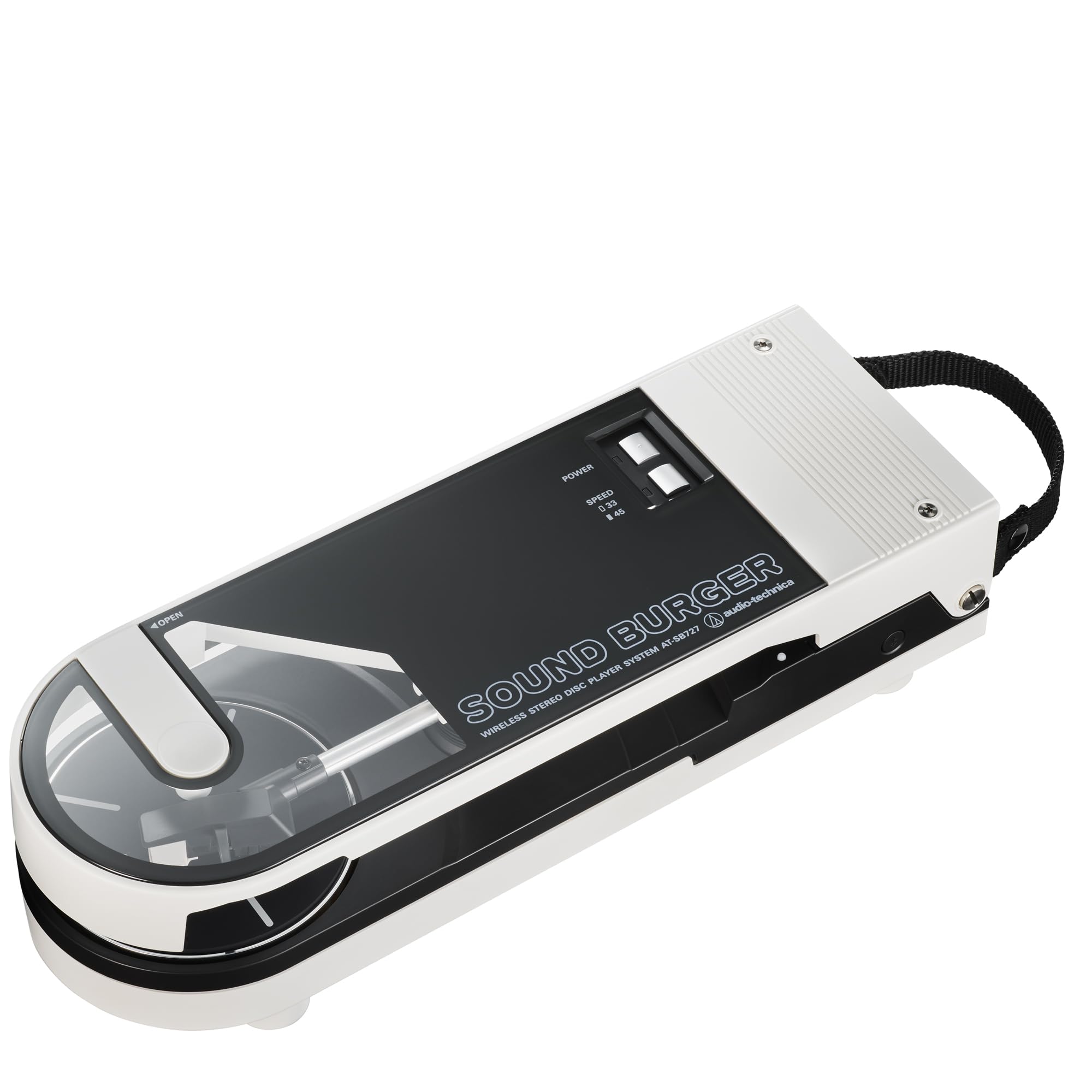 Japan Select White Wireless Record Player Soundburger Portable Small Lightweight Usb Charging Bluetooth Belt Drive Wh Audio-Technica At-Sb727 [White] At-Sb727
