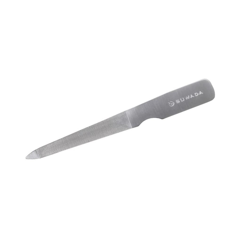 SUWADA Edelstahl-Nagelfeile 110mm mit Etui Hergestellt in Japan (Schwarz)