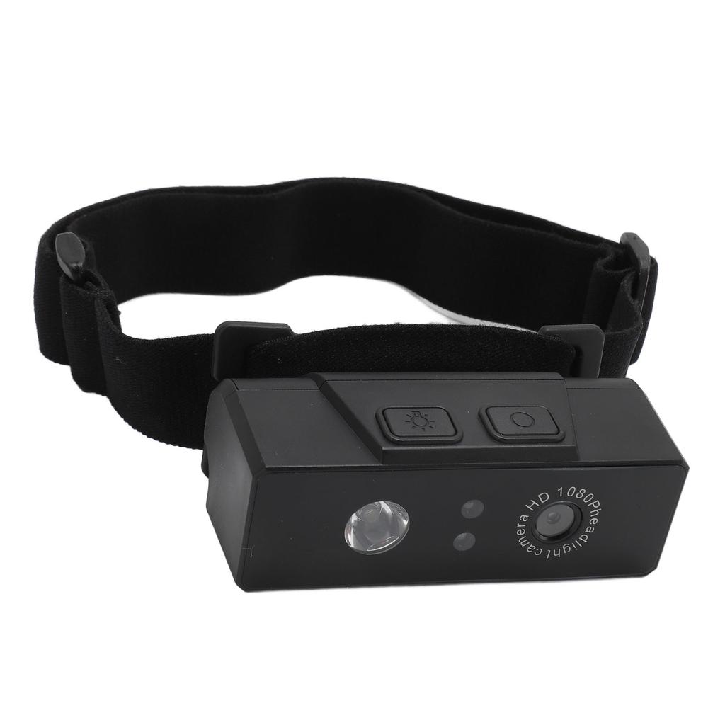 LED Headlamp Camera Support Intelligent     Headlamp Wearable Body Cam Headlight Video Camcorder with Elastic Headband