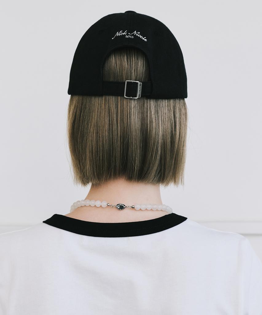 Nigaennikol Nicole Lettering Ball Cap_Black