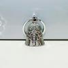 Vintage Zinc Alloy Angel Wings Bell Keychain for Bikers