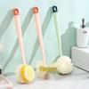 Dual-Sided Bath Brush & Scrubber with Long Handle
