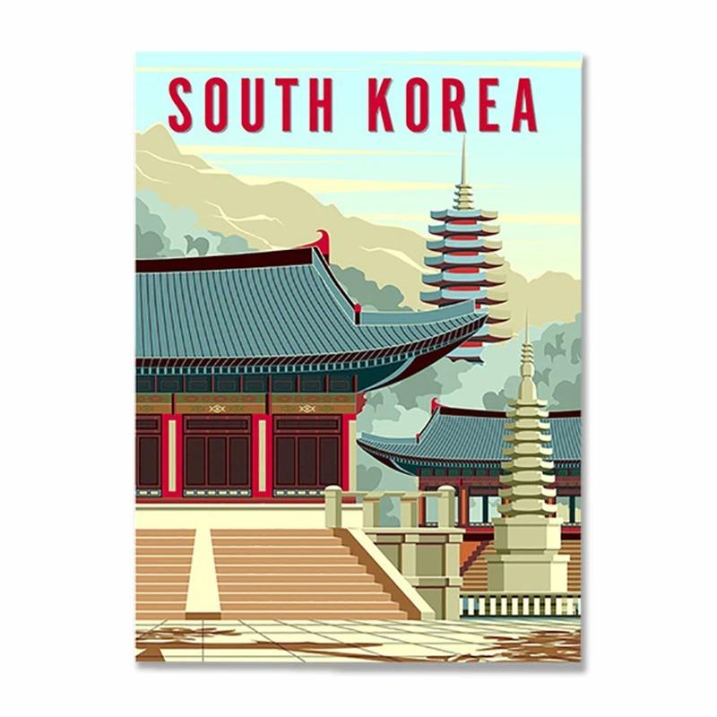 Nordic Vintage Metal Tin Signs Travel Cities Posters Turkey Dubai Tanzania Landscape Retro Plate Home Wall Decor Room Decoration