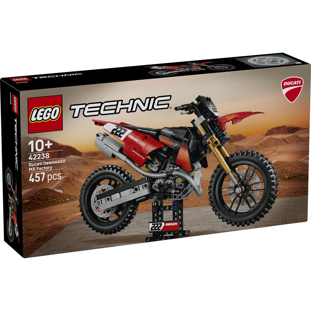LEGO Technic Ducati Desmo 450 MX Factory Motorcycle 42238 (Toy for Boys and Girls)