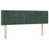 VidaXL Tête de lit avec oreilles Vert foncé 147x16x78-88 cm Velours3118819