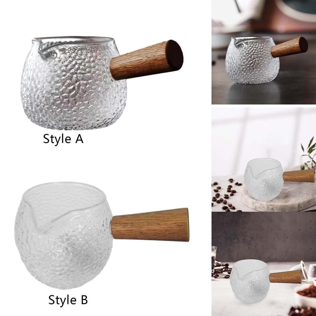 Kaffee-Messbecher, Espresso-Glaskrug, hitzebeständig, mit Griff, vielseitige Karaffe