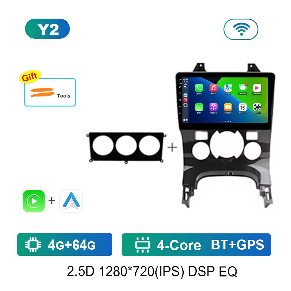 9'' for Peugeot 3008 AT MT 2009 - 2015 Carplay WiFi Android System Split Screen Car Video Multimedia Player GPS BT Auto Tools