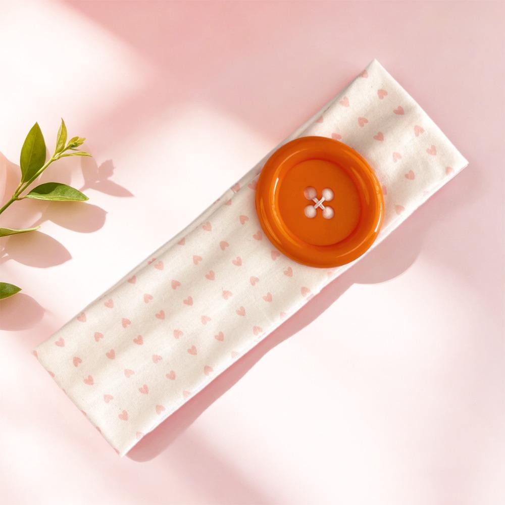 Large Button Elastic Hairband Colorful Retro Headband High Quality Printed Headband  Sports Style4