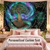 Baum des Lebens (171) Themen-Wandteppich, individuell mit Namen und Text, personalisierter Hänge-Wandteppich für Schlafzimmer, Wohnzimmer-Dekoration