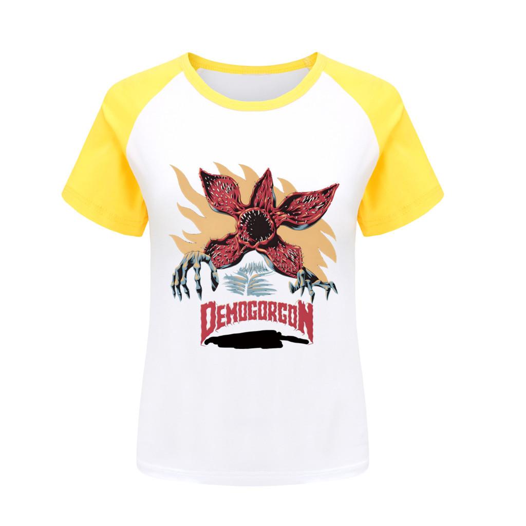 Dětské tričko s potiskem Demogorgona a raglánovými rukávy