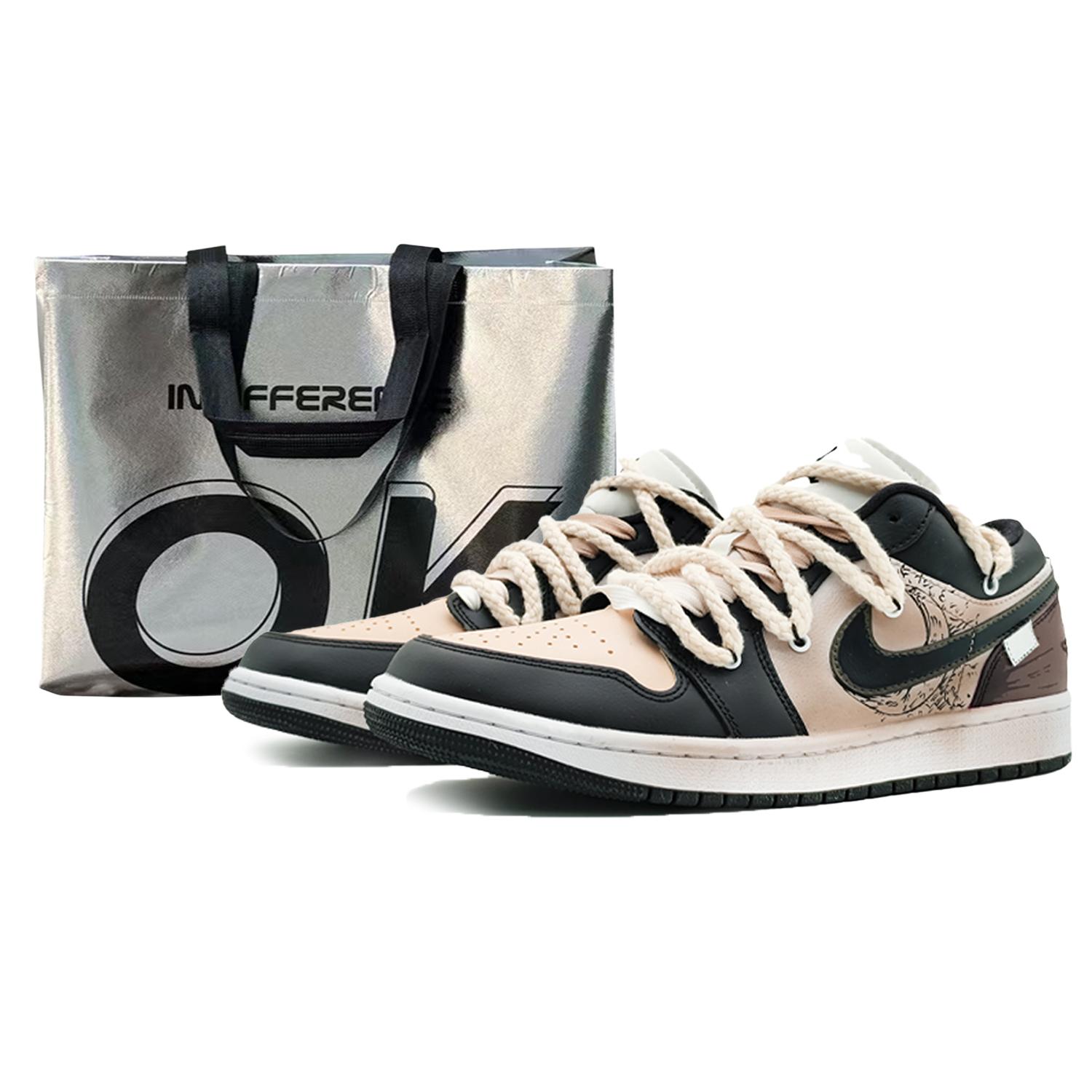 

Jordan Air Jordan 1 Panda Low top Vintage Basketball Shoes Women s Beige Brown DC0774-101(Team131-S) 38.5