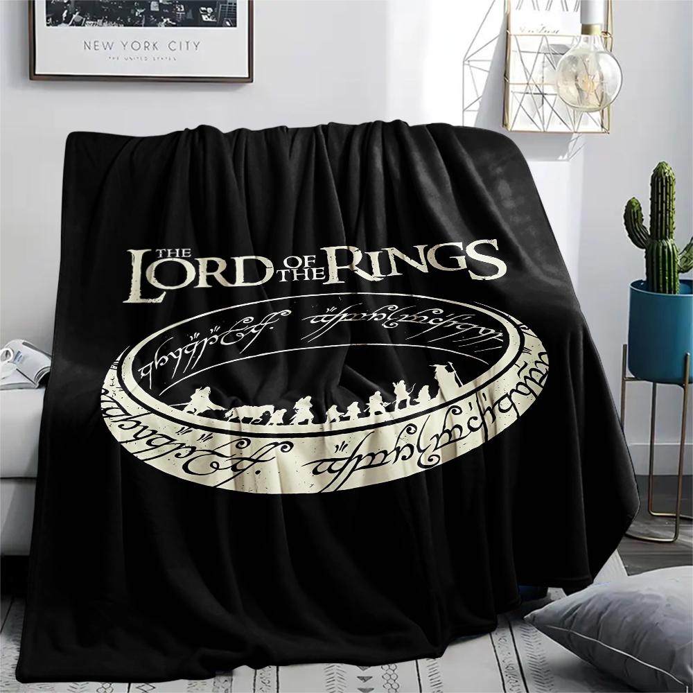 Coperta in Flanella con Stampa Il Signore degli Anelli, Alta qualità, Confortevole per Tutte le Stagioni, Decorazione per la Casa, Calore e Comfort, Perfetta per Regali di Natale