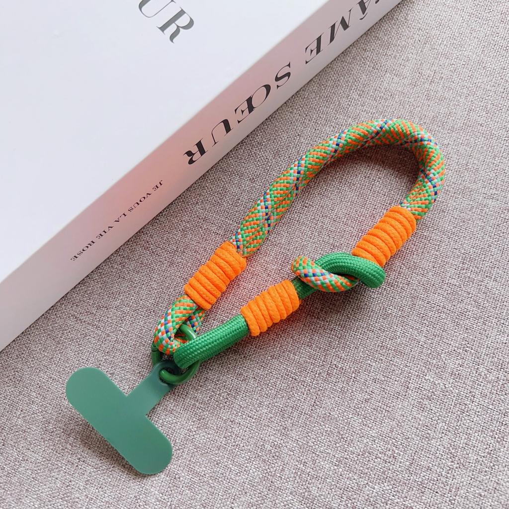 Correa de Mano Simple de Color Contrastante Linda Elegante Correa Corta Ajustable para Teléfono Móvil Correa Antiperdida Universal con Clip para Funda de Teléfono