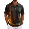 Men's Halloween Printed Trendy Short Sleeve T-Shirt Casual Top