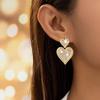 European-American Full Diamond Heart Earrings - Elegant, High-End, and Fashionable for Party or Daily Wear