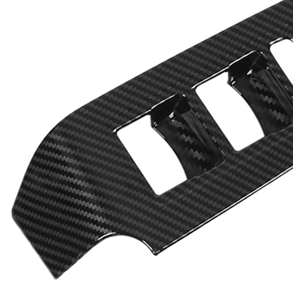 Car Window Lift Switch Panel Cover Carbon Fiber Style Replacement for Civic 11th 2022 LHD