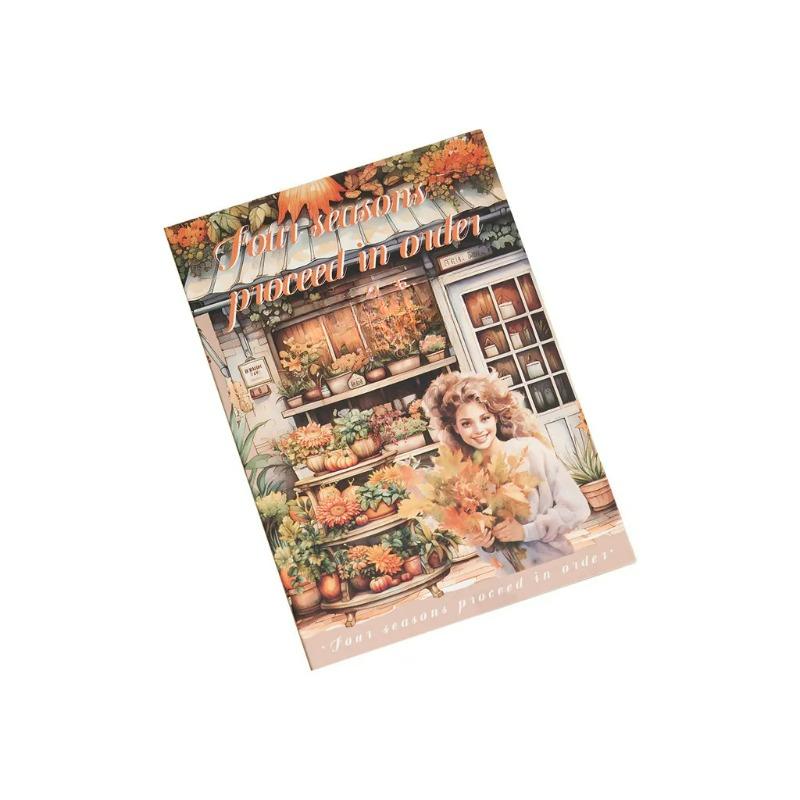 20 Sheets PET Stickers Season Series PET Decorative Stickers Diary Girls Scrapbooking Material Decor Album Stationery Stickers