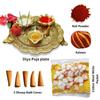 Wonder Care Aluminium Golden Color Plate for Puja Diwali Gift Items Deepawali