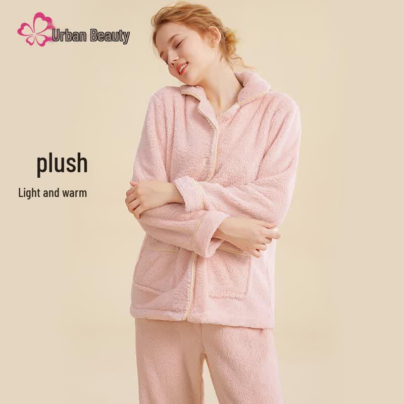 Women s Warm Plush Pajama Set 2H3013 L