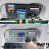 Car Sun Visor Clip Organizer Auto Interior Accessories Storage Pocket Pouch PU Leather Cards Receipts Pouch Black/Grey/Beige