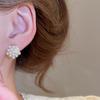 12Pcs Elegent Baroque Pearl Round Square Stud Earrings for Women Premium Feel Ear Studs Daily Simple Jewelry Sets