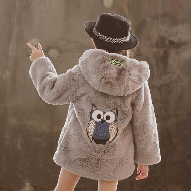 Mädchen Wolljacke Mantel Herbst 2020 Kinder Kinder Kapuzen Kunstpelz Winter Wolle Baumwollmischungen Outwear