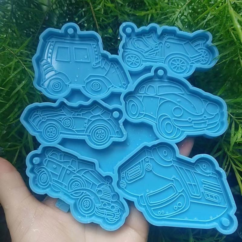 Glossy Truck Silicone Mold DIY Keychain Ornaments Pendant Epoxy Resin Crafting Molds Jewelry Making Tool Valentines Day