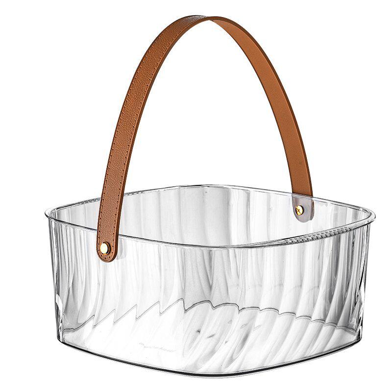 Transparent Modern Ice Bucket for Beer, Champagne, and Fruits - Handheld for Indoor and Outdoor Use