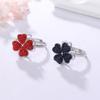 Rotating Four Leaf Grass Necklace for Women's Light Luxury, Simple and Versatile Fashion Love Set