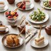 5Pcs Two Prong Fruit Fork Long Handle Rustless Steel Salad Fork Integrated Molding Blasted Matte Mooncake Fork Fruit Platter