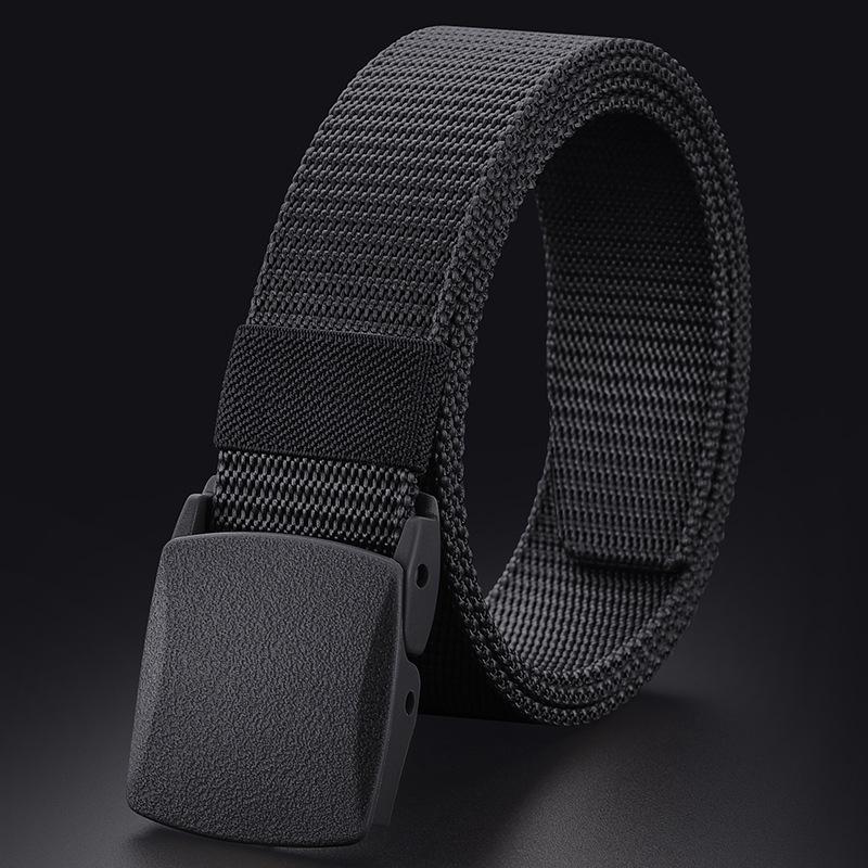 

Metal-free Plastic Buckle Belt Men s Nylon Trousers Belt Versatile Women s Belt Lightweight Security Belt