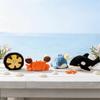 Cute Ocean Animal Plush Toy Kawaii Lanternfish Sea Urchin Crab Orca Pillow Soft Stuffed Doll Healing Decor Kids Gift