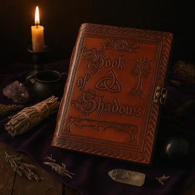 Grand Carnet de Magie en Cuir, 200 Pages