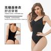 Nahtloser Einteiler für Damen mit Bauchkontrolle, T-Rücken, Formwäsche, Verstellbarer Träger, Brusthebender Body