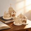 1set Islamic Castle Table Ornaments Eid Mubarak Wooden DIY Puzzle for Home Decoration 2026 Ramadan Muslim Party Supplies Gifts