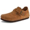 Birkenstock London Suede Leather Mink Unisex Sneakers Brown 1023519