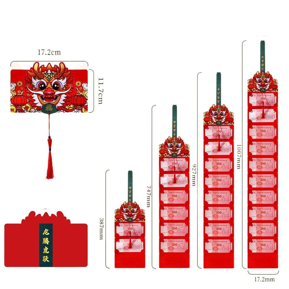 

With Tassels 2024 Folding Red Envelope Hot Stamping Lucky Festival Bag New Year XL-2