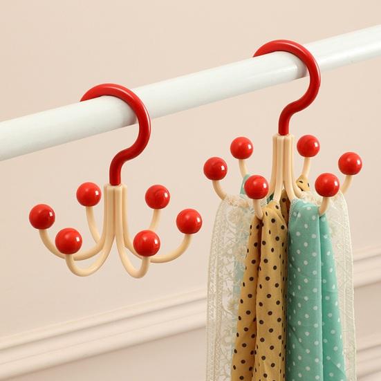 Hook with Six-claw Design Space Saving Hangers No-Punch Durable Load-bearing Hook for Kitchen Bathroom Bedroom