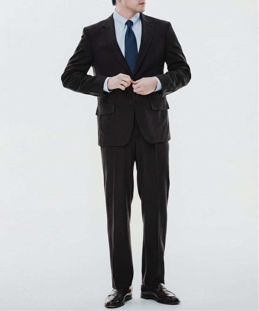 Yale Stretch Comfortable Suit Setup - Wide Fit_Black