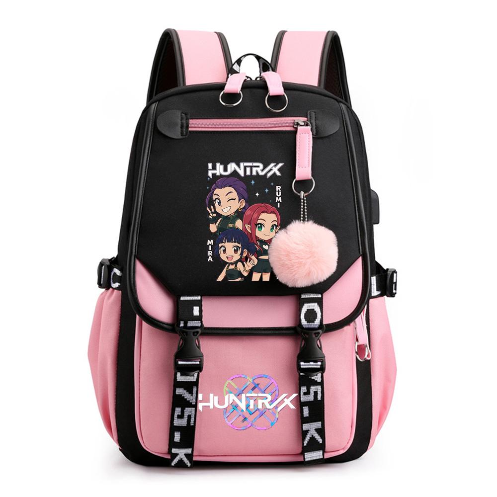 Anime New Cartoon K-pop Printed Backpack Schoolbag for Teenager Student Girl Boy Bookbag Large Capacity Travel Bag Kid Gift Rucksak