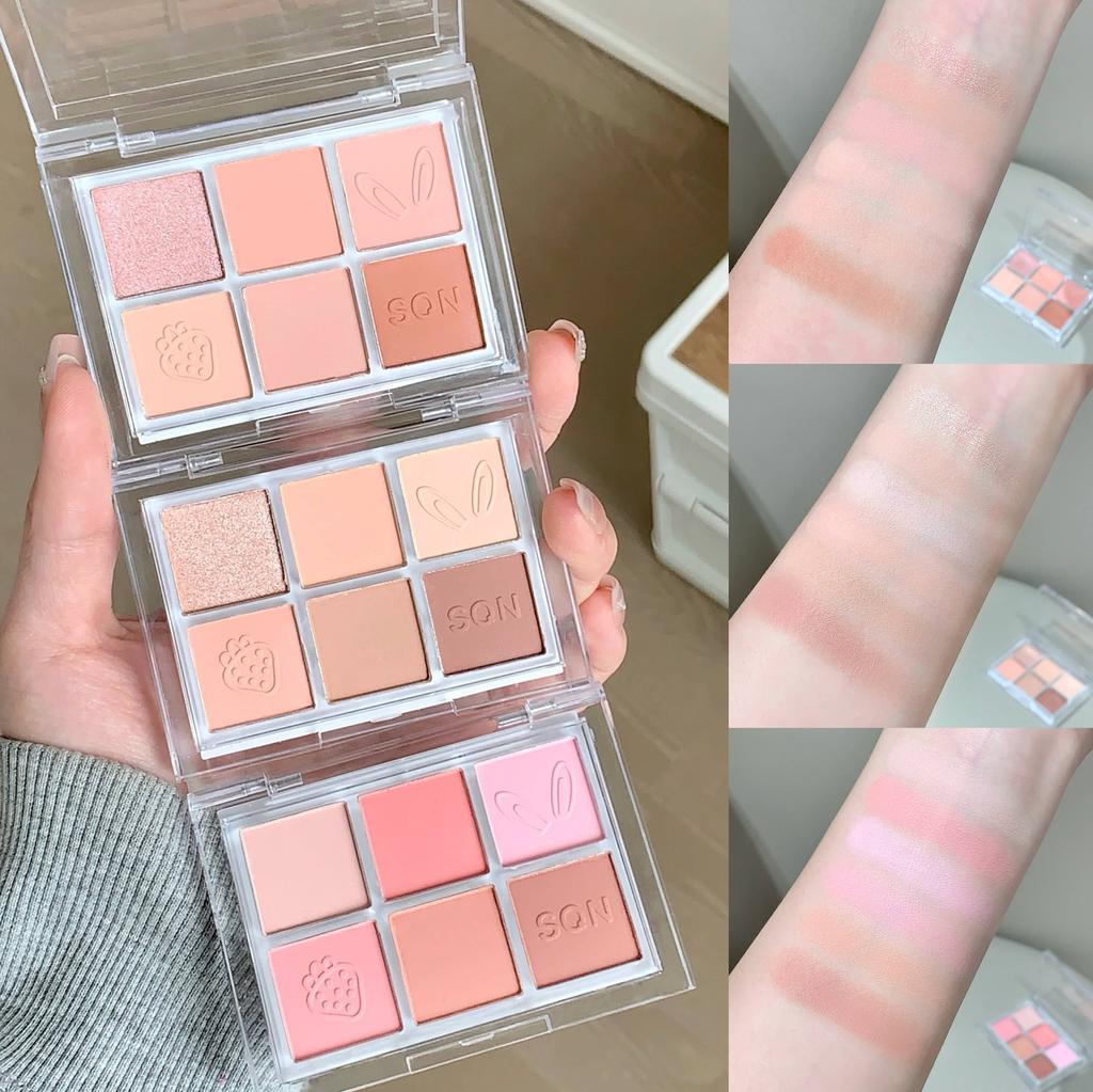 Six-Color Eyeshadow Palette SHAQINUO Matte Earth Colors Brightening Silkworm Pearl Beginner Eyeshadow Comprehensive Palette