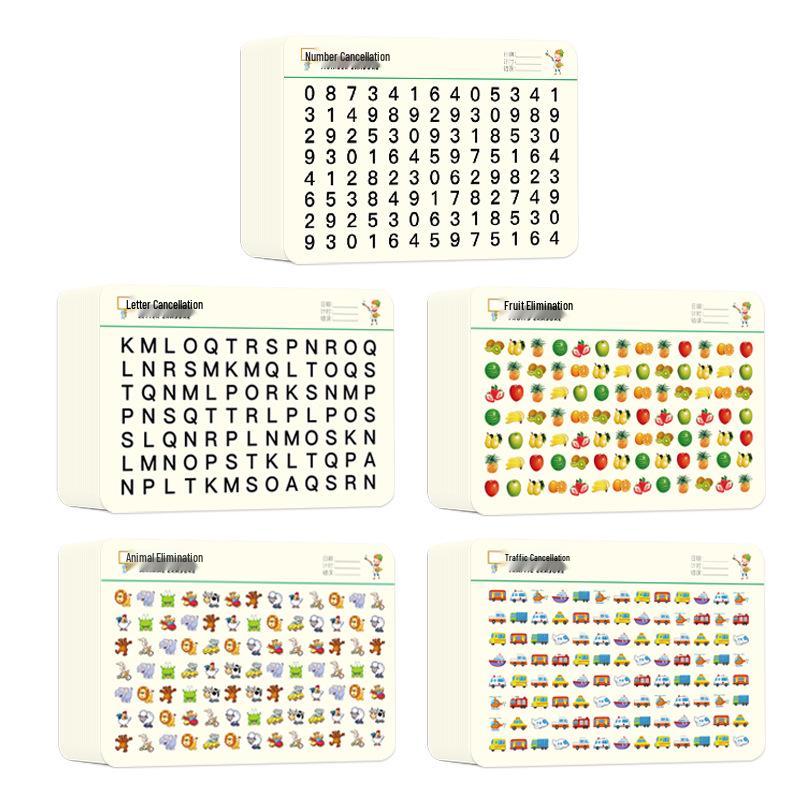 Number Cross-Out Focus & Attention Game: Early Education Puzzle Cards for Children Ages 3-6
