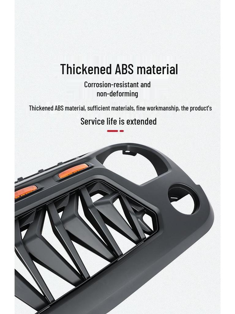 Naštvaná mřížka se světly pro 07-23 Wrangler, Renegade, Gladiator Přední úprava