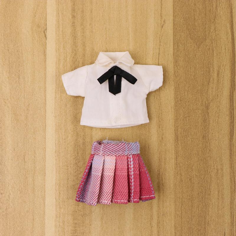 OB11 Doll Uniform Tie Shirt JK Striped Skirt Clothes School uniform, Student Set, JK Uniform, 12 points, BJD Clothing 1/12