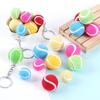 Mini Plush Tennis Ball Keychain - Creative DIY Sports Bag Pendant and Photography Prop