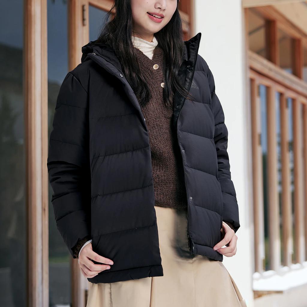 Adidas Helionic Hooded Solid Color Comfortable Warm Long Sleeve Down Jacket Women Outerwear KG3147