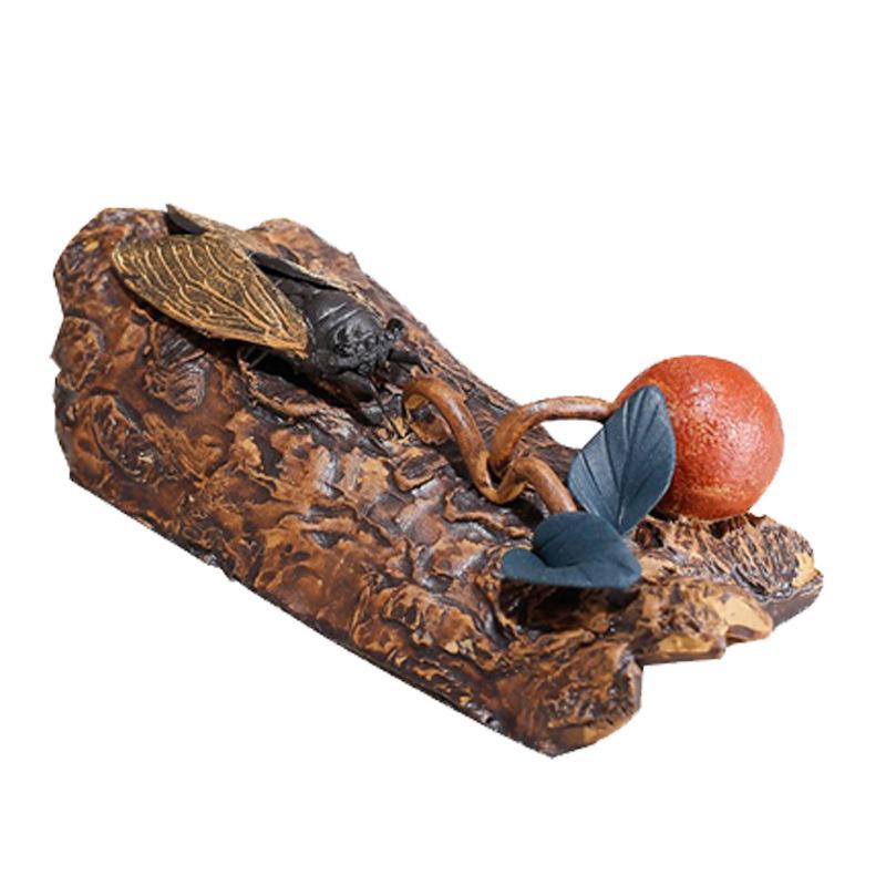 

Чай с фиолетовым песком, креативная чайная тарелка для домашних животных, украшение для дома, цикада, оригинальная моя качественная скульптура ручной работы cicada жёлтый