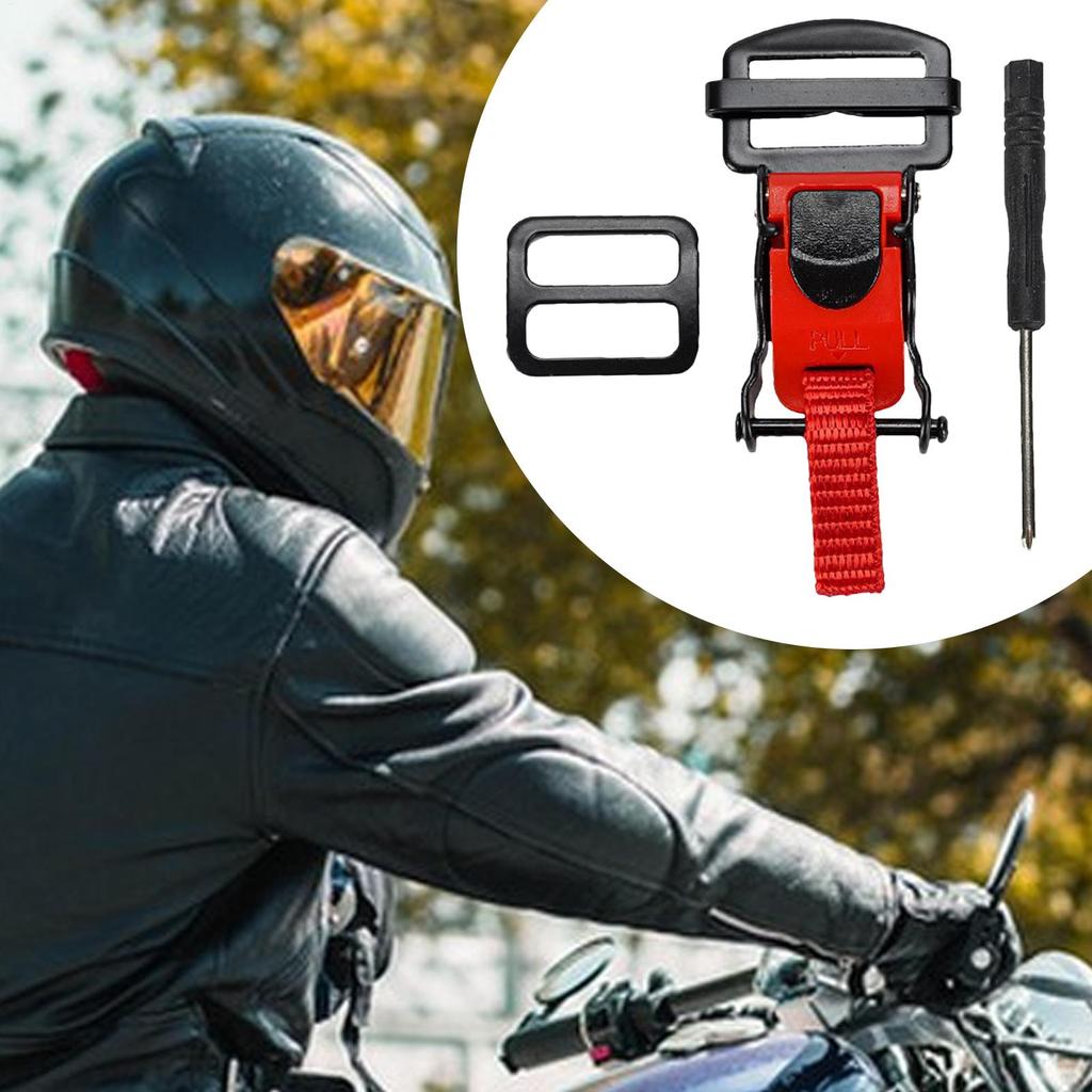Motorcycle Helmets Quick Release Buckle Kit Double D Safe Quick Release Clip Helmets Accessories Fast Buckle Straps With Clips