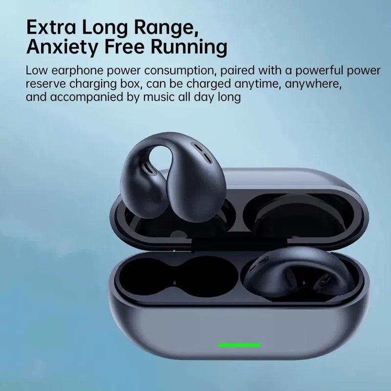 Drahtlose Bluetooth-Kopfhörer Kopfhörer Outdoor Sport Headset mit Ladefach Display Touch Control Ohrhörer