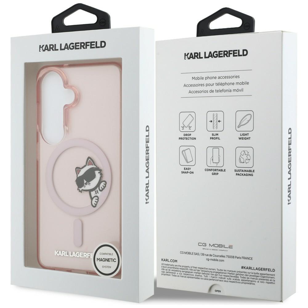 Karl Lagerfeld IML Peekaboo Choupette MagSafe Case for Samsung Galaxy S26 Pink